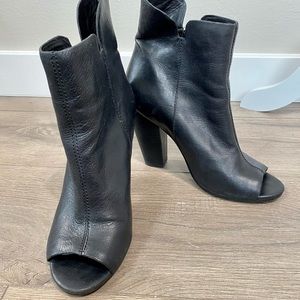 Peep toe ankle bootie
